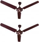 Black Cat BC-55 Set of 2, 3 Blade Ceiling Fan  (Brown)