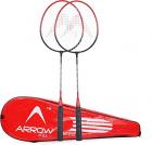 ARROWMAX HIGH Quality Steel Racquet Set (AB222) (Red G5-3 Inches, Multicolor)