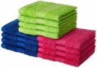 Solimo 100% Cotton 12 Piece Face Towel Set, 500 GSM