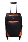 F Gear Bavaria Black Orange Polyester 66(cm) Soft sided Suitcase