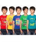 Maniac Pack of 5 Multicolour Half Sleeves T-Shirts