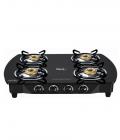 Pigeon Brass Black 4 Burner Glass Top