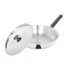 Borosil Cook Fresh Stainless Steel Tri-Ply Fry Pan 1.3 L with Lid, 20 cm Dia, Induction Bottom