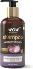 WOW Skin Science Red Onion Black Seed Oil Shampoo with Red Onion Seed Oil Extract, Black Seed Oil & Pro-Vitamin B5 - No Parabens, Sulphates, Silicones, Color & PEG - 300mL