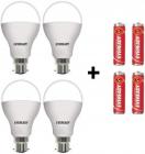 Eveready 10 W Round B22 LED Bulb  (White, Pack of 4)