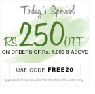 Rs 250 off on order above Rs 1000