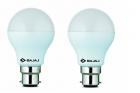 Bajaj Base B22 7-Watt Led Bulb (Pack Of 2, Cool Day Light)