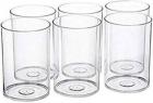 TAPASVI (Pack of 6) 6 Pcs. Unbreakable Stylish Transparent Water Glass Set 300 Ml ABS Poly Carbonate Plastic Magic Glasses Glass Set  (300 ml, Plastic)