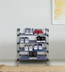 Smart Four Tier Shoe Rack in Grey & Black Color by Magna