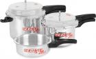 SuryaAccent Super Saver combo pack 5 L, 3 L, 2 L Pressure Cooker  (Aluminium)