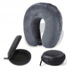 Travel Pillow with Earphone Cover (Grey)