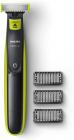 Philips QP2525/10 OneBlade Hybrid Trimmer and Shaver with 3 Trimming Combs (Lime Green)