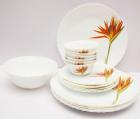 LaOpala Flaming Grace Dinner Set, 21-Pieces, Multicolour