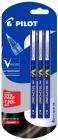 Pilot V7 Liquid Ink Roller Ball Pen - Blue Body, Blue Ink (Pack of 3)