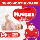 Huggies Wonder Sumo Pack - S  (258 Pieces)