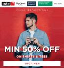 Min 50% Off On Shirts & Tee + Extra Rs 100 Off