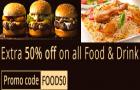 Extra 50% off on food and drinks (Max 300