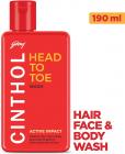 Cinthol Head to Toe, 3-in-1 Wash (Shampoo, Face and Body) - ACTIVE IMPACT, 190ml