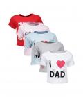 Goodway Mom & Dad Themed Pack of 5 T-Shirts For Infants