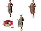 Combo Of 3 Designer Shawls + Free Watch at Just Rs . 500