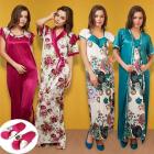 5 Pcs Set Of Premium Satin Nightwear