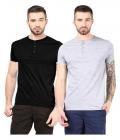 Gallop Multi Henley T Shirt Pack of 2