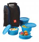 Cello Max Fresh Super Polypropylene Lunch Box Set, 4-Pieces, Blue