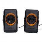 Sonic Gear QUATRO-2-B-SUNNY-ORANGE Speakers - Black and Cool Grey