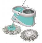 Spotzero by Milton Prime Mop with Big Wheels and Stainless Steel Wringer (Aqua green, 2 refills)