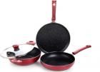 Crystal Festive Induction Bottom Cookware Set  (PTFE (Non-stick), 4 - Piece)