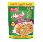 Kwality Crunchy Muesli Mixed Fruit, Zero Cholesterol and Trans Fat- No Added Refined Sugar, No Added Artificial Flavor and Color, Super Saver Pack (700g, Pack of 1)