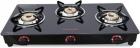 Butterfly Rapid 3 Burner Glass Manual Gas Stove  (3 Burners)