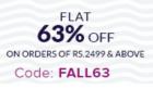 Flat 63% Off on Clothing