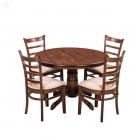 Royal Oak Coco Dining Table Set with 4 Chairs (Brown)