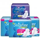 Stayfree Secure XL Ultra Thin Sanitary Napkins with Wings, Extra Large (30 Count) with Dry Max All Night Sanitary Napkin XL (7 Count)