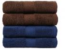 Trident 400 GSM 4 Pcs Hand Towels- Englishwood And Midnight Blue