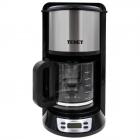 Texet Aluminum CF-250 1000 Watt 12-Cup Programmable Coffee Machine,Black