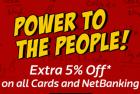 Extra 5% Off On Mobile Phones With all Cards & Netbanking