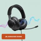 JBL Free WFH by Harman Wired Over-Ear Headphones for Work from Home & ELearning with Noise Cancelling Detachable Boom Mic and Universal Chat Apps Compatibility (Black)