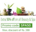 Extra 50 % Off on All Beauty & Spa | Valid for Today Only