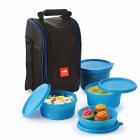 Cello Max Fresh Super Polypropylene Lunch Box Set, 4-Pieces, Blue