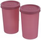 Signoraware Nano Round Big Container Set, 140ml, Set of 2, Pink