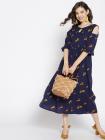 HERE&NOW  Women A-line Dark Blue Dress