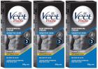 Veet Hair Removal Cream for Men, Sensitive Skin, 50g Each (Pack of 3)