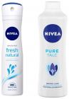 NIVEA Deodorant, Fresh Natural, 150ml And NIVEA Pure Talc, Gentle Care Talcum Powder, 400g