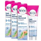 Veet Hair Removal Cream, Sensitive Skin – 100g (Pack Of 3)