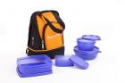 Signoraware Carry Plastic Lunch Box with Bag, Violet