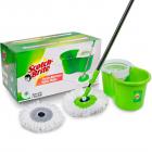 Scotch-Brite 2-in-1 Bucket Spin Mop (Green, 2 Refills)