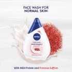 NIVEA Face Wash, Milk Delights Precious Saffron, Normal Skin, 100ml