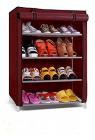 PAffy Shoe Cabinet, 4-5 Layer, Shoe Rack Organiser, Colour - Maroon